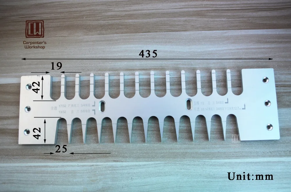 1" ласточкин хвост шаблон для деревообрабатывающий ящик DIY