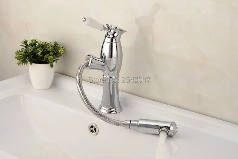 Выдвижной Смеситель для ванной комнаты смеситель раковины Гибкий кран на