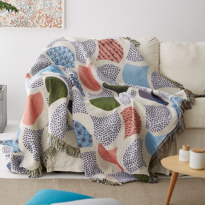 

Ginkgo Leaves Knit Chair Sofa Towel Leaf Couch Carpet Sofa Throw Blanket Soft Travel Plaids Bedding Sofa Cover Tapestry
