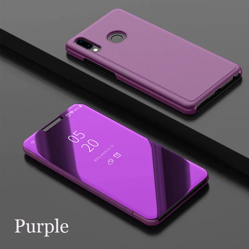 Purple Зеркало сенсорный флип чехол для Xiaomi Mix 2, 3, ремешок F1 8 8se 8pro 8lite 5x 6x a1 a2 стенд 360 Полное покрытие для Redmi S2 6A 5 Note 4X5 6 iPad Pro - Цвет: Purple