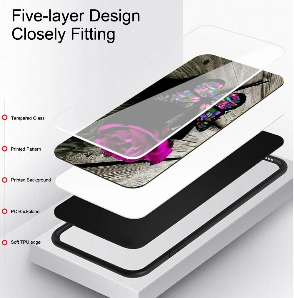 Чехол Finder для iPhone XS MAX, чехол с изображением розы, единорога, абстрактного пламени, стеклянный чехол для iPhone 6, 6 S, 7, 8 Plus, X, XR, XS MAX, 11 pro max