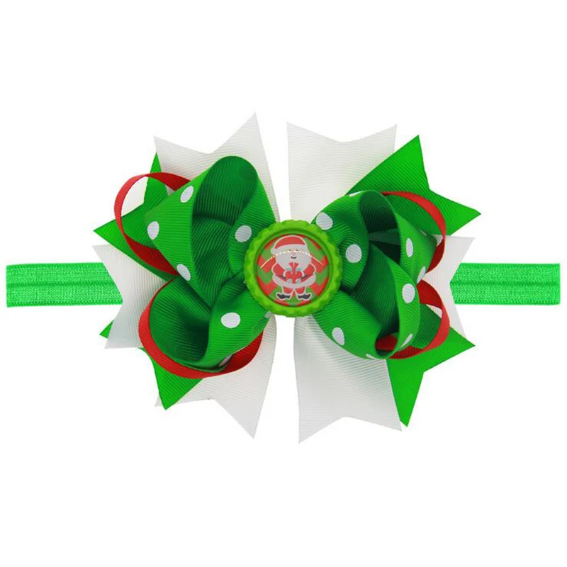 PPCrafts 6pcs/lot Newborn Baby Headband Christmas Style DIY Handmade Bow Ribbon HairBand Cute Girls Boy Headwear Accessories |