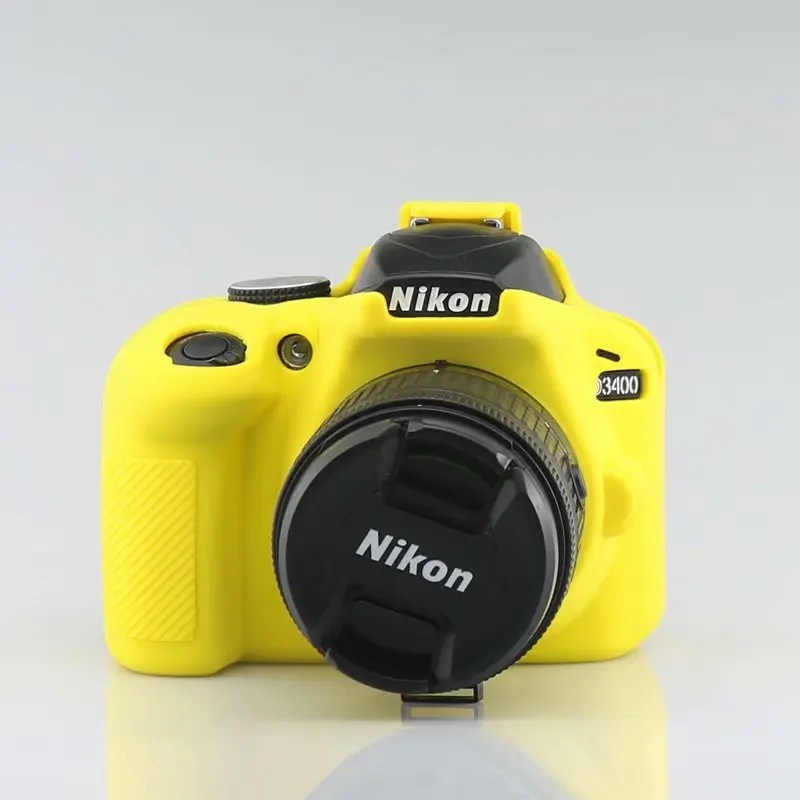 Силиконовый кожаный брони чехол Защита корпуса для Nikon D3400 корпус DSLR только