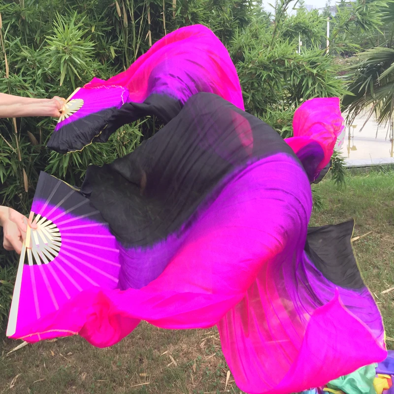 Веер для танца живота вертикальный цвет 100% натуральный шелковые вуали из