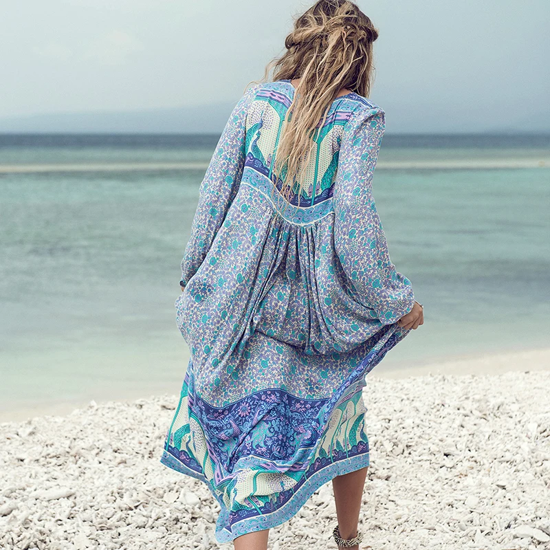 Осенью новый длинным рукавом v-образным вырезом Свободные кисточкой богемное