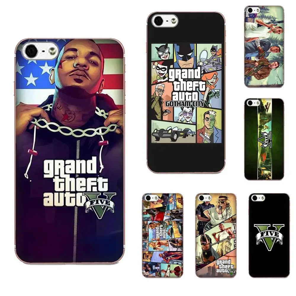 Уникальный роскошный мягкий чехол для телефона Grand Theft Auto Gta Apple iPhone X XS Max XR 4 4S 5 5C 5S SE