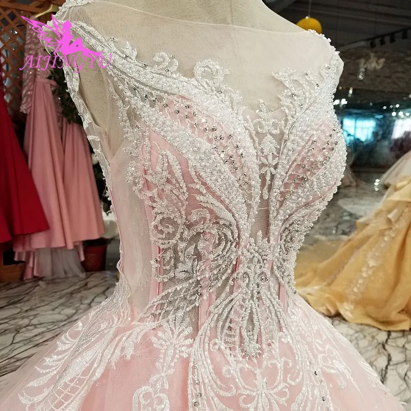 AIJINGYU Low Back Wedding Bridal Gowns Real Images White Boho Long Sleeve Nice Indians Women Gown Dresses In Turkey | Свадьбы и