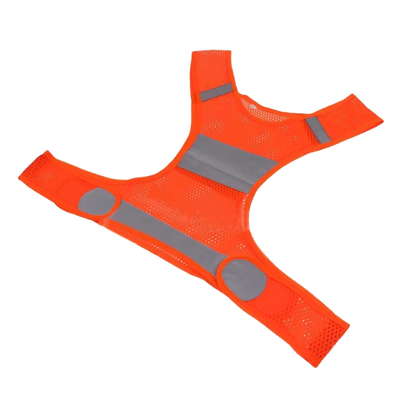 Orange Running Vest Открытый светоотражающий жилет ночной бег велопрогулки ремень ночное ФЛУОРЕСЦЕНТНОЕ свечение безопасности без рукавов видимость куртка для мужчин и женщин - Цвет: Orange Running Vest
