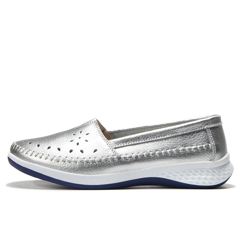 2019 весенние женские балетки на плоской подошве кожаные лоферы с вырезами Цвет