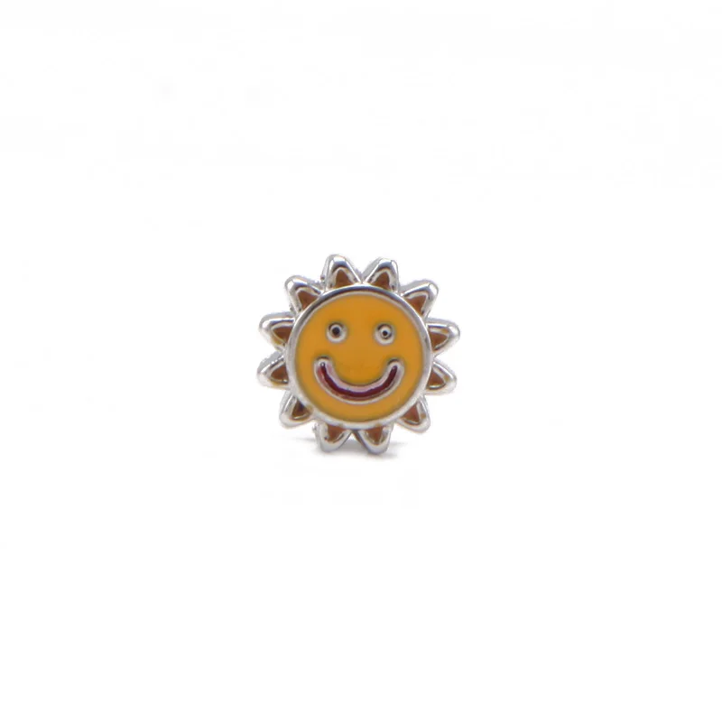 SANSHOOR Jewelry Little Sun Slide Charms подходит для 8 мм широкий сетчатый кожаный браслет женщин и