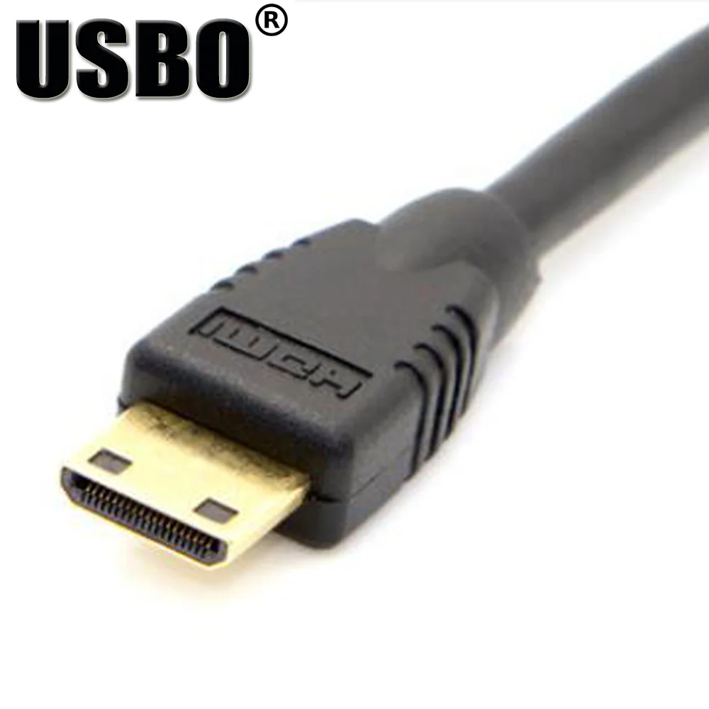 Черный 0 1 м высокоскоростной позолоченный разъем коннектор HD монитор 4 в мини HDMI