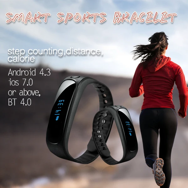 E02 Водонепроницаемый умный браслет Здоровье Фитнес трекер спортивные вызова/SMS