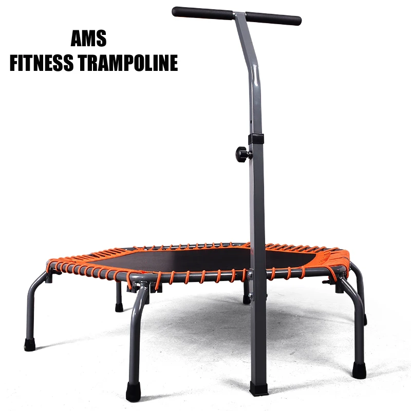135 см диаметр складной фитнес батут с регулируемым перила|fitness trampoline|trampoline