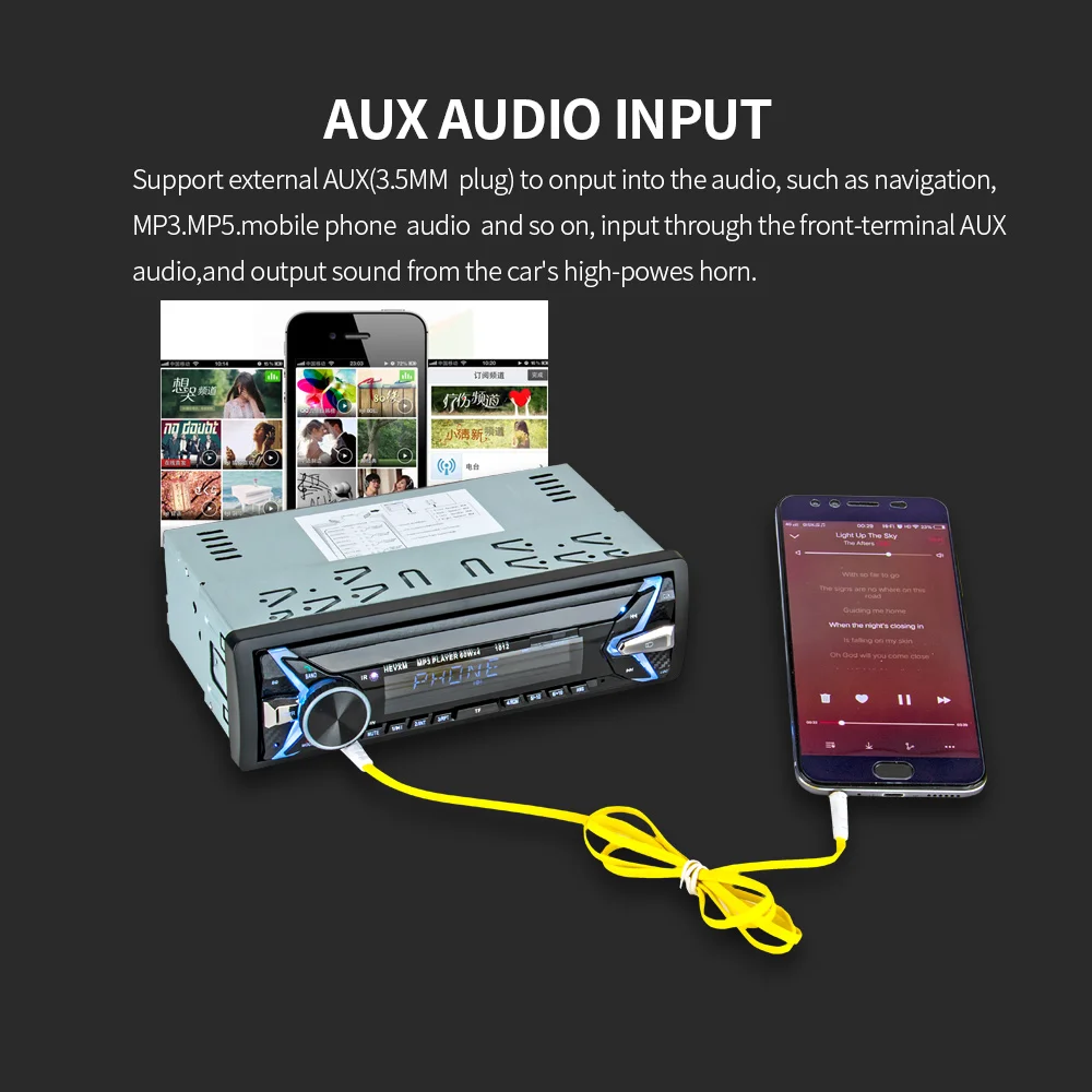 AMPrime автомобиль радио стерео проигрыватель Bluetooth телефона AUX IN MP3 FM/USB/1 Din/пульт