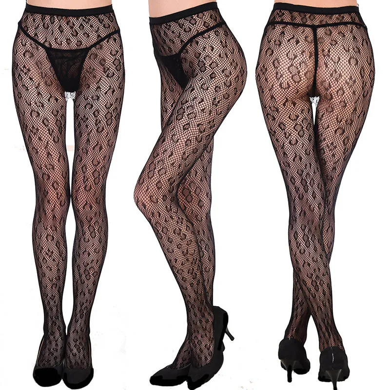 3 pairs leopard Сексуальные колготки женские леопардовые облегающие вечерние Клубные носки гольфы чулки в сеточку черные винтажные женские трусики Collant Resille - Цвет: 3 pairs leopard