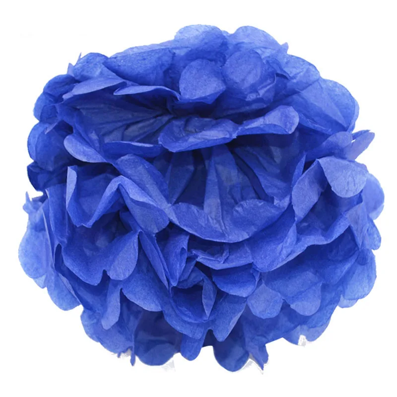 FB12royal blue 5 шт. 10/15/20 см помпон из бумажной салфетки Бумага Pom Poms, цветок для свадьбы украшение автомобиля вечерние пользу поделок ручной Цветочные шары из бумаги - Цвет: FB12royal blue