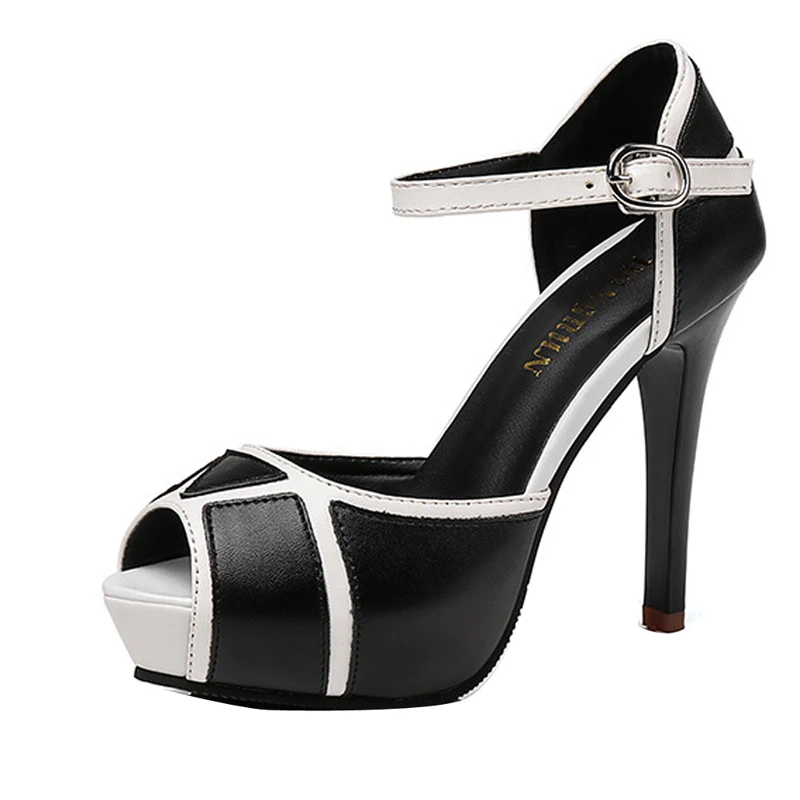 Женские модельные туфли-лодочки на платформе с высоким каблуком летние туфли