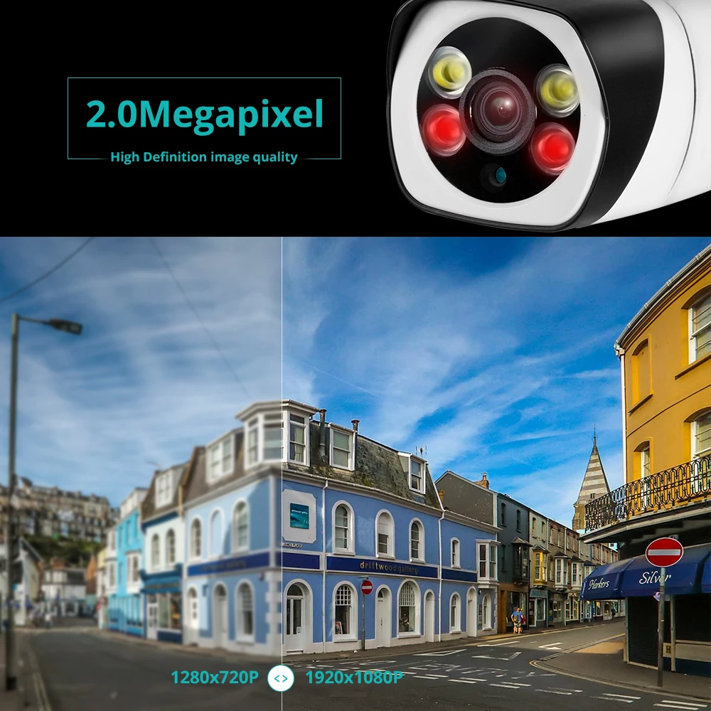 FUERS 1080P WIFI IP камера наружная IP66 Водонепроницаемая полноцветная ИК Ночное Видение
