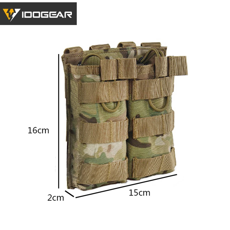 IDOGEAR Журнал Сумка Molle двойная Магнитная сумка-переноска Модульная для 5 56 боевого