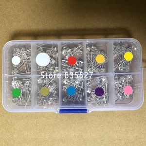 100 шт.кор. микс 5 мм LED F5 набор, набор соломенных шапок, теплый белый зеленый красный синий УФ желтый оранжевый розовый DIY светильник, излучающий набор диодов