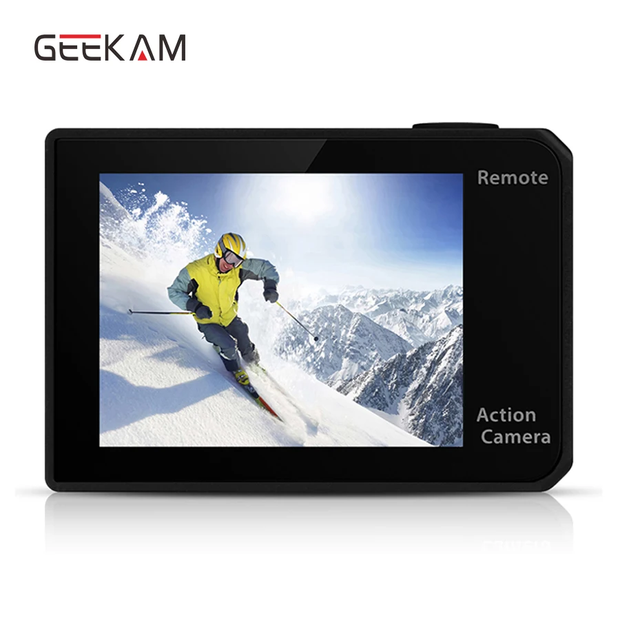 GEEKAM Ultra HD Водонепроницаемая 4K видеокамера 170 градусов 2 0 двойной экран 1080p 60fps WiFi