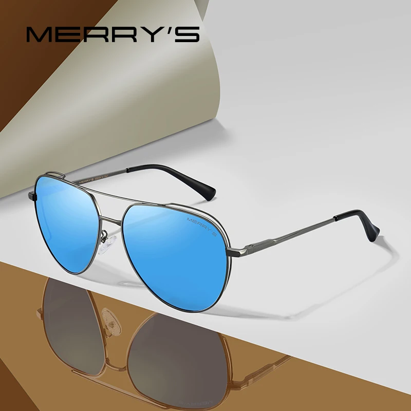 

MERRY'S Men Classic Pilot Sunglasses Aviation Frame HD Polarized Sun glasses For Men Driving UV400 Protection S8183