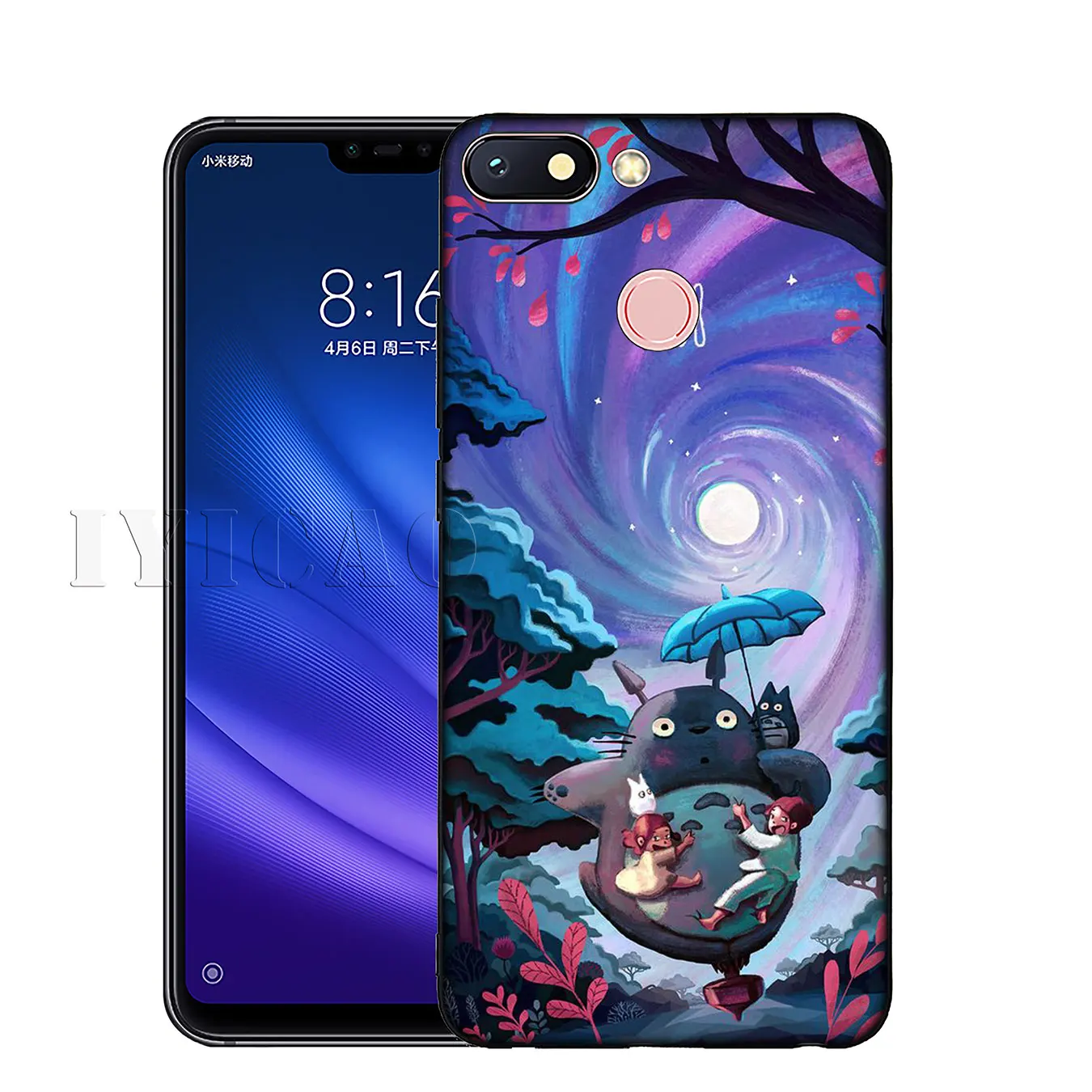 IYICAO Spirited Away Soft Silicone Phone Case for Xiaomi Redmi K30 K20 8A 7A 6A 5A S2 GO Note 8 8T 7 5 6 Pro Black TPU Cover |