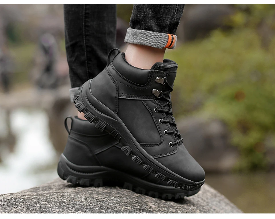 Cungel/большие размеры; Мужская Уличная походная обувь; треккинговые ботильоны; обувь для альпинизма; нескользящие охотничьи ботинки; износостойкие