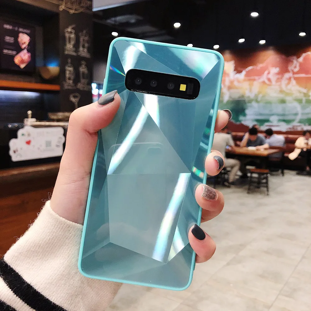 Чехол с алмазным желейным узором для Samsung Galaxy A50 чехол A30 A20 A10 однотонный Блестящий
