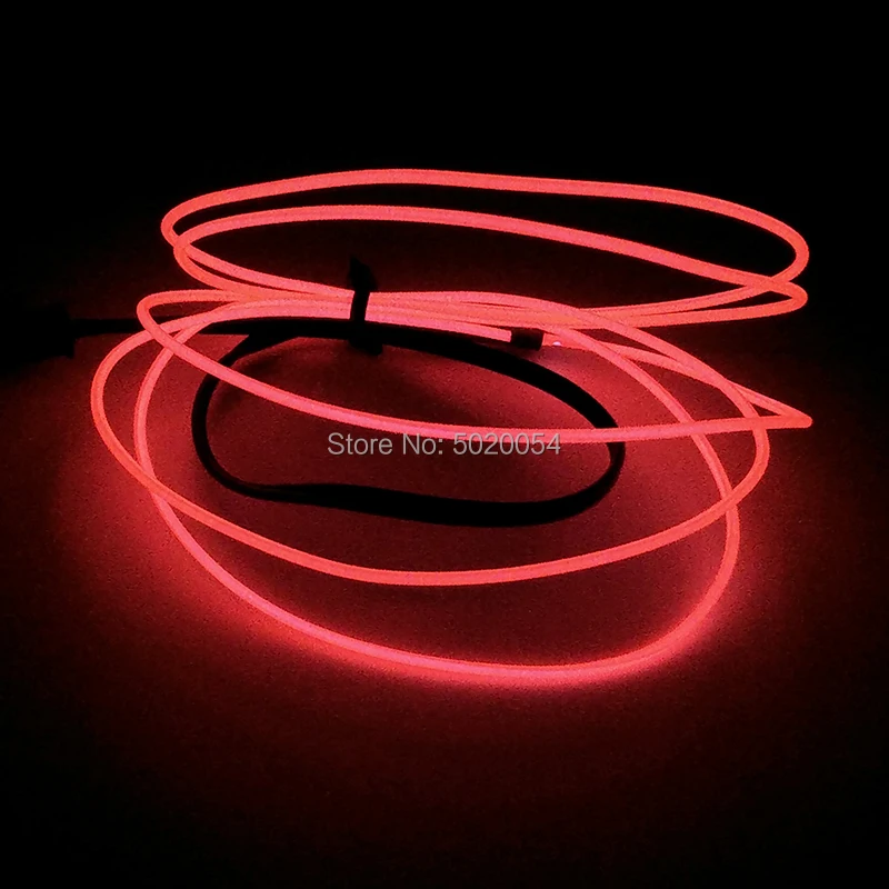 GZYUCHAO EL 1 м Led Гибкая мягкая трубка провода 2 3 мм Dia неоновая светящаяся