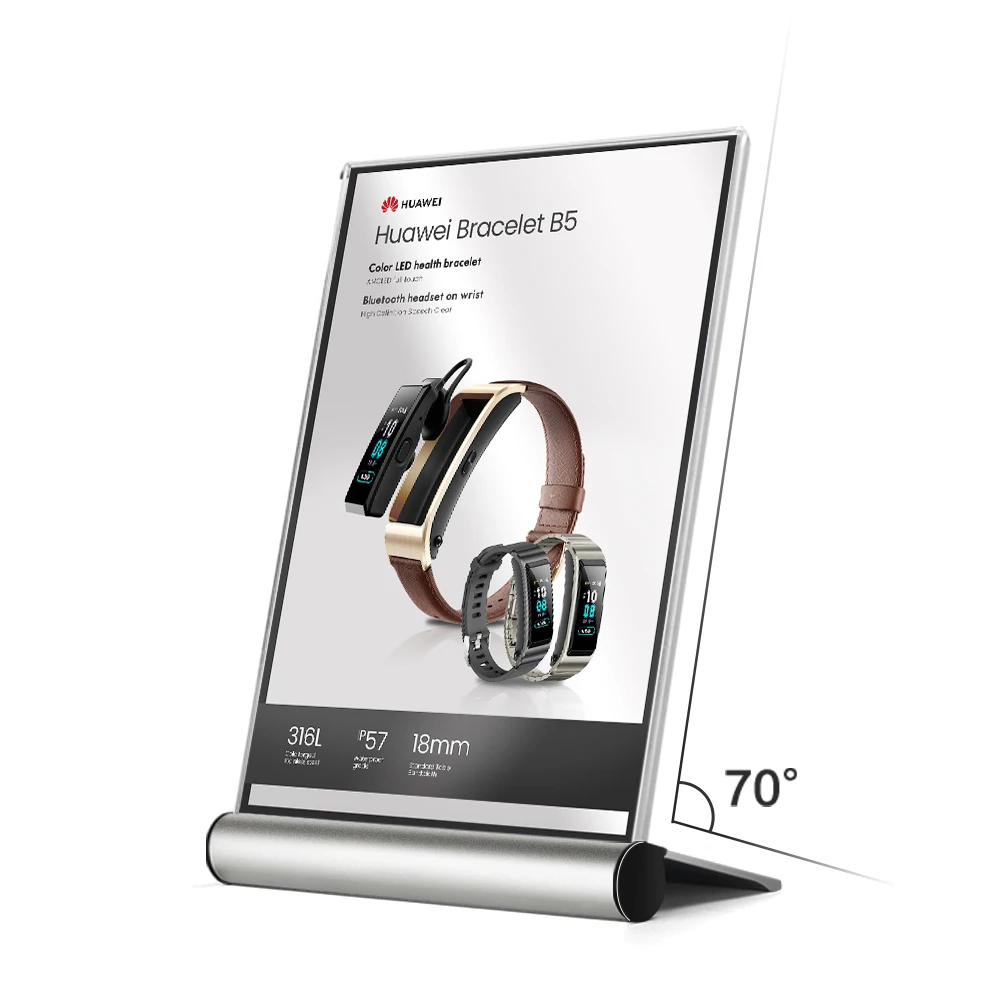 Алюминиевый держатель для знаков A6 L настольная Цена Этикетка Знак Держатель