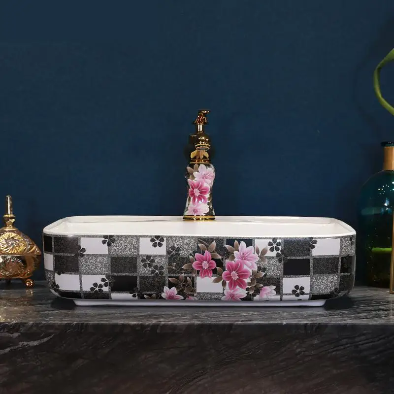 Jingdezhen умывальник для ванной комнаты керамический дома прямоугольный