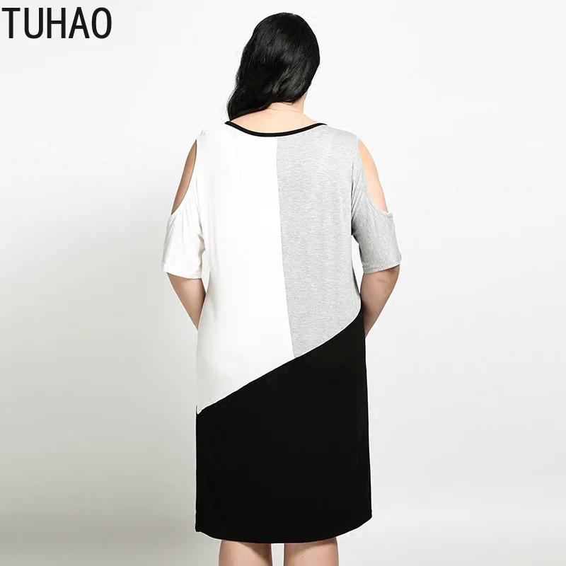 TUHAO летние женские платья больших размеров 7XL 6XL 5XL повседневное женское платье