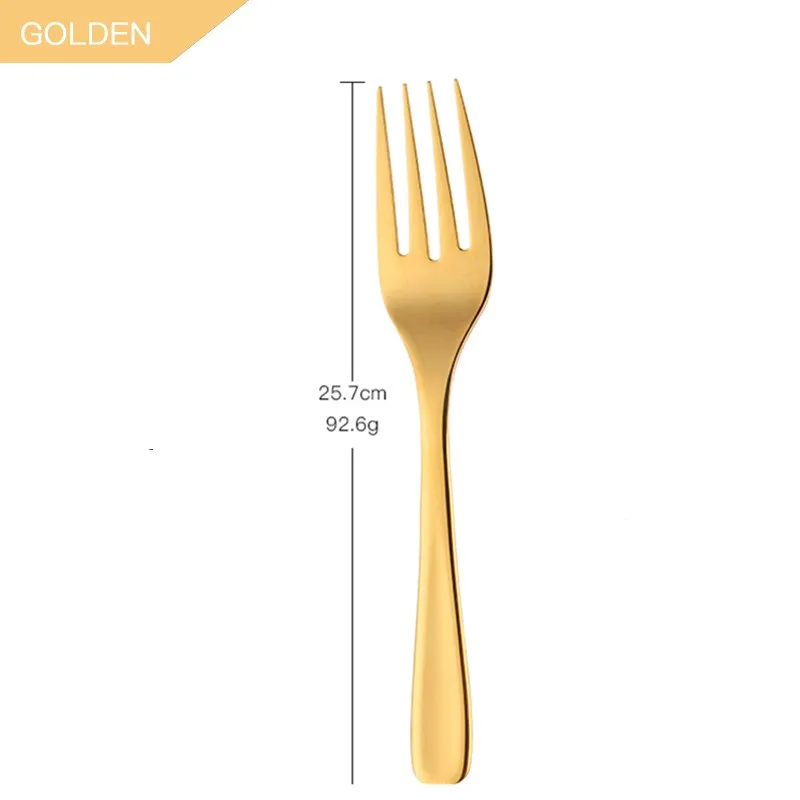 gold fork 1 pc Кухонные принадлежности, ложка для салата, вилка, дуршлаг, Высококачественная ложка для смешивания, ресторанная посуда, посуда для общественного питания, инструмент для буфета - Цвет: gold fork 1 pc