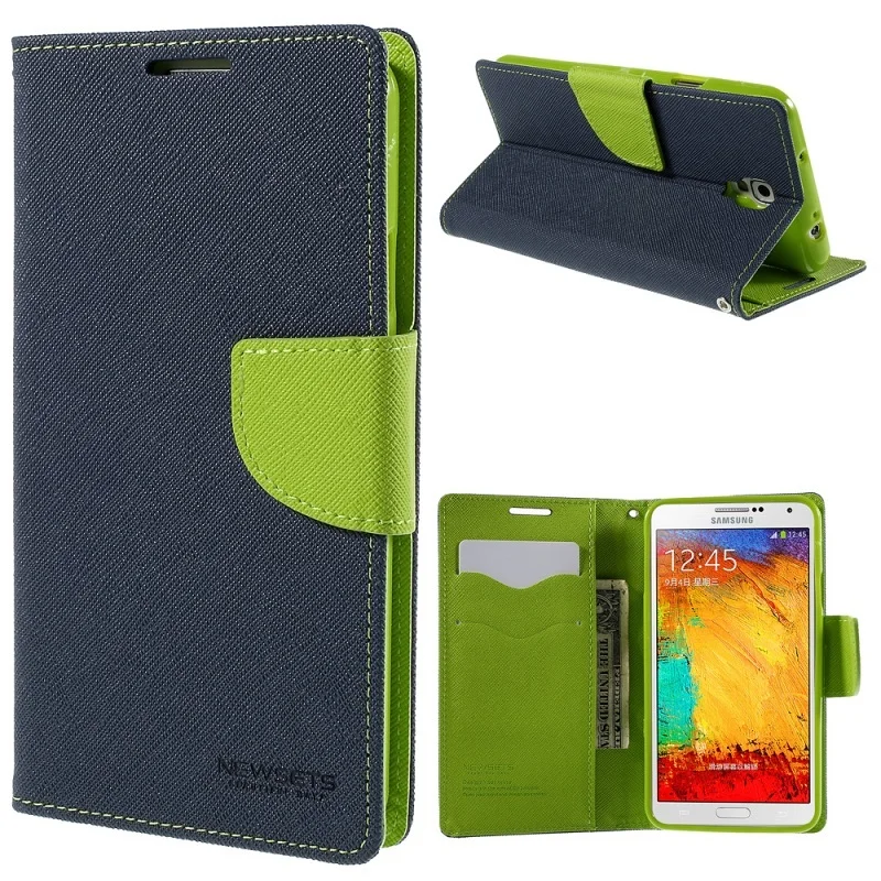 Для Samsung Galaxy NOTE3 Lite N7505 NOTE3Neo Новый Меркурий Goospery флип кожаный чехол с Слот Карты Wallet