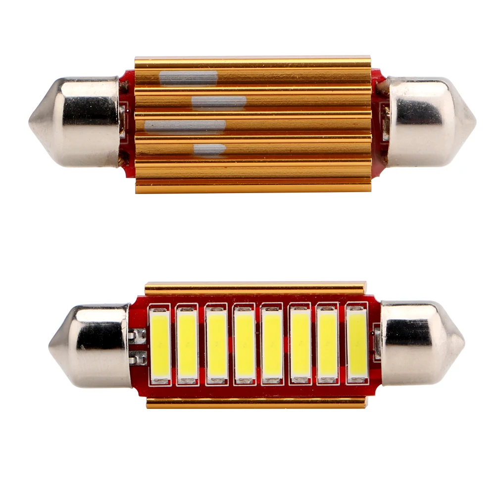 4 шт./30 шт. Festoon C5W 41 мм Canbus без ошибок 7014 8 SMD LED 12V автомобильный Стайлинг