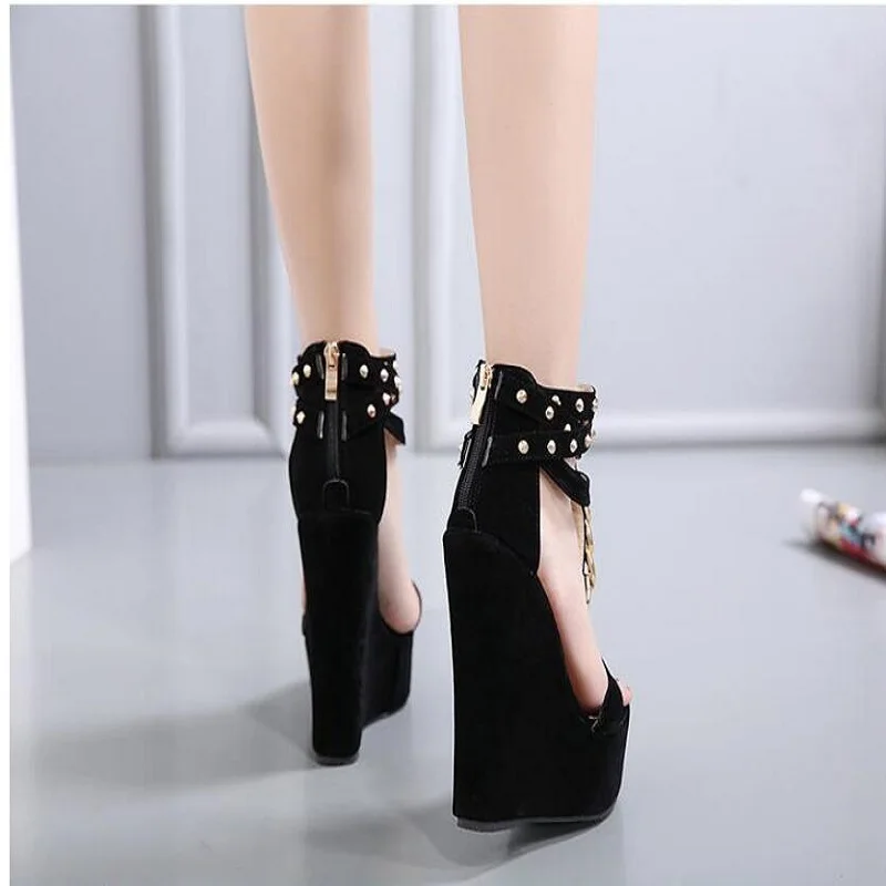 New Gladiator Women Sandals High Heels Fashion Chain Platform Wedges shoes For | Обувь