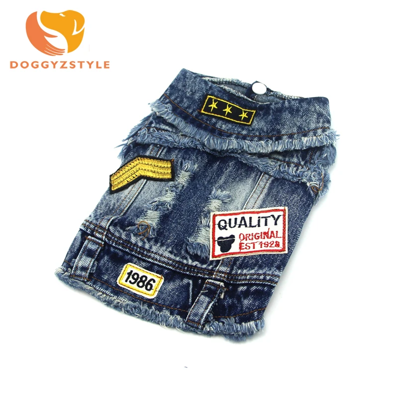 Крутая ковбойская жилетка для собак с надписями и отложным воротником одежда