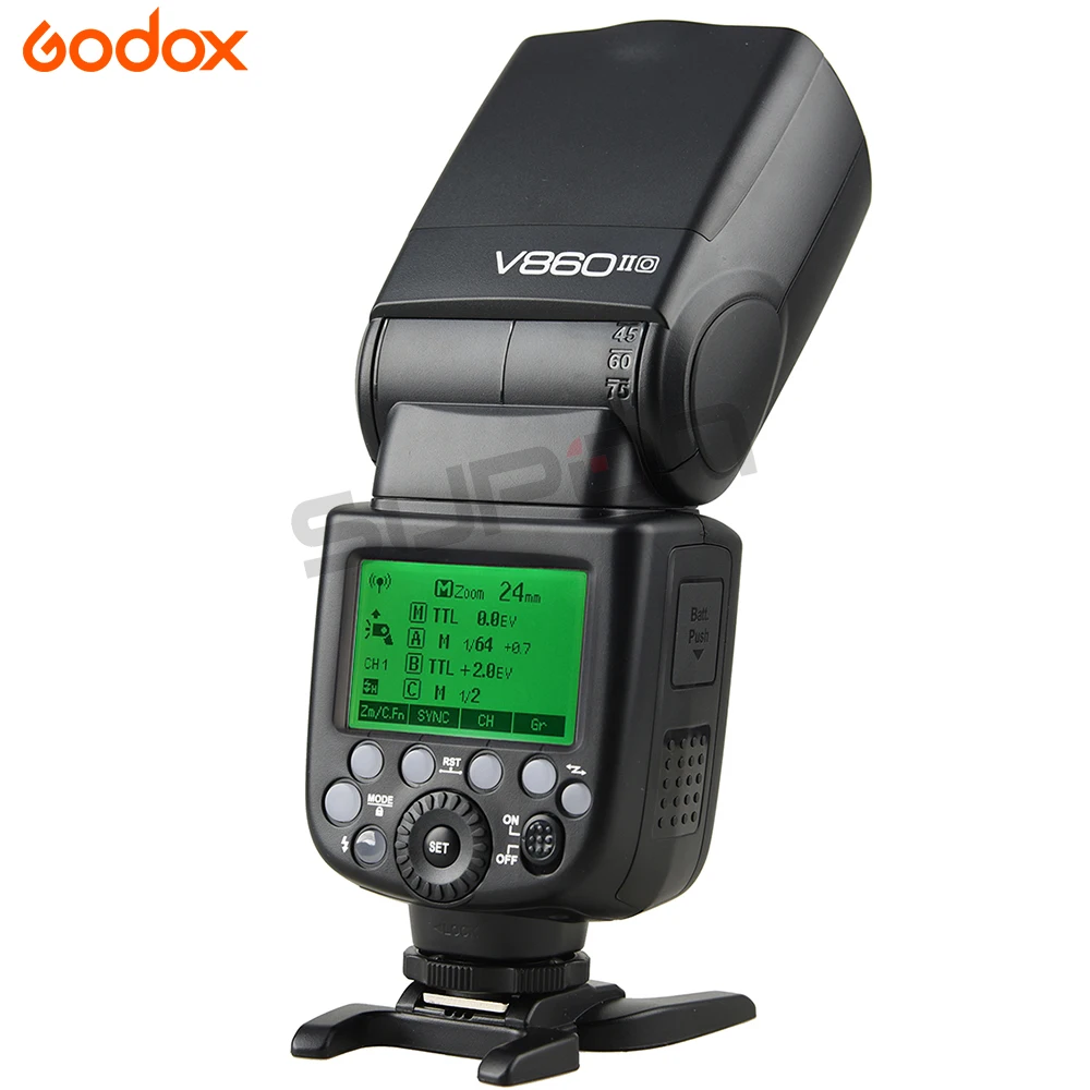 Paypal Accpect Godox V860IIO вспышка для камеры speedlite 2 * V860II O GN60 TTL HSS 1/8000S литий ионная батарея +