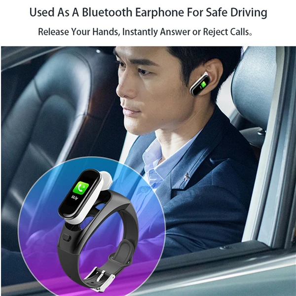 Сердечного ритма спортивные Смарт Браслет с дистанционным управлением по Bluetooth Управление HD Экран Смарт-часы вызова громкой связи Bluetooth гарнитура для samsung iPhone huawei Motorola