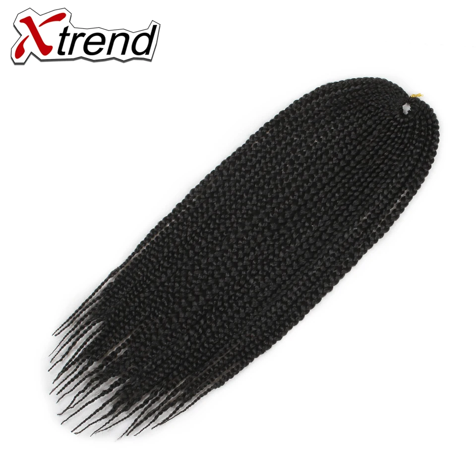 Xtrend, 14-22 дюйма, 22 пряди/упаковка, синтетическая коробка, косички, вязанные крючком, косички, волосы для африканских женщин, цвет Омбре, черный, коричневый
