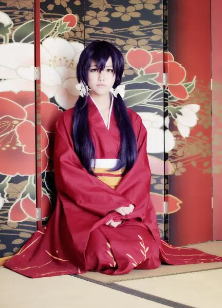 Кимоно бродячие псы Kyoka Izumi костюм для косплея с черным бантом 11|cosplay costume|kimono