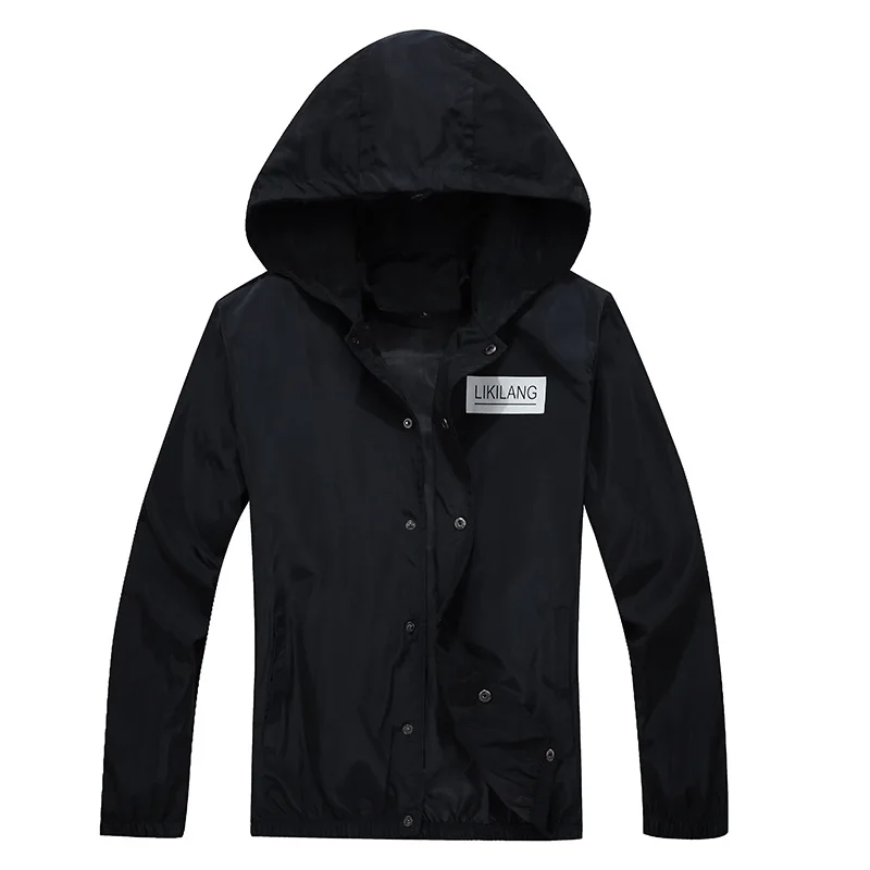 Куртка мужская демисезонная однотонная на молнии с длинным рукавом|casual jacket|jacket