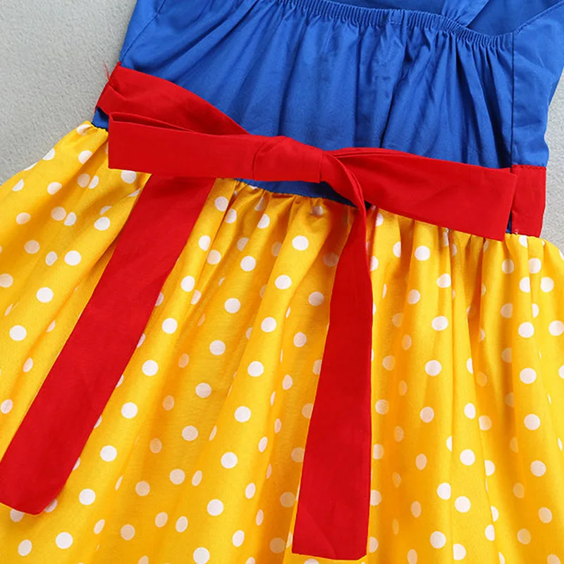 

Snow Queen Girls Anna Elsa Dress Princess Dress Kids Summer Cartoon A Line Cotton Clothes Children Toddler Casual Cosplay Dress