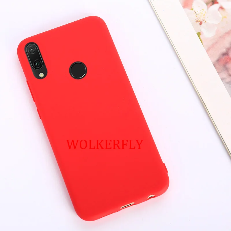 1 Твердые Цвет силиконовый чехол для huawei Y7 Pro Y9 Prime Y6 Y5 P Smart Z P30 Lite P20 Pro Nova5 Honor 20 10i 20i 8A 8C 8X крышка - Цвет: 1