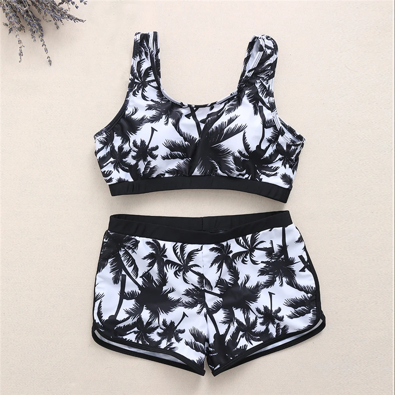 

Sexy Women Crop Tops High Waist Shorts Floral Bikini Set Beach Swimwear Swimsuit