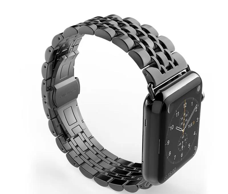Ремешок для Apple Watch 4 3 2 ремешок металлический браслет из нержавеющей стали для iWatch ремешок 42 мм 38 мм 4 полосы 44 мм 40 мм ремешки