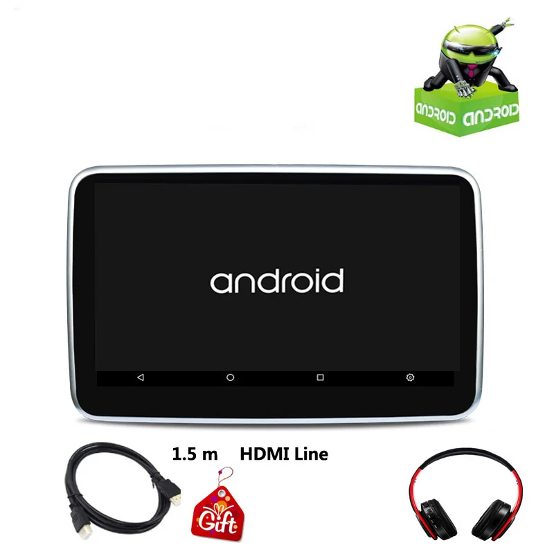 10,1 дюймов Android 6,0 автомобильный монитор HD 1080 P MP5 сенсорный экран DVD плеер с WI-FI/HDMI/USB/SD/FM-радио/Bluetooth ТВ подголовник - Цвет: 1 monitor 1 headset