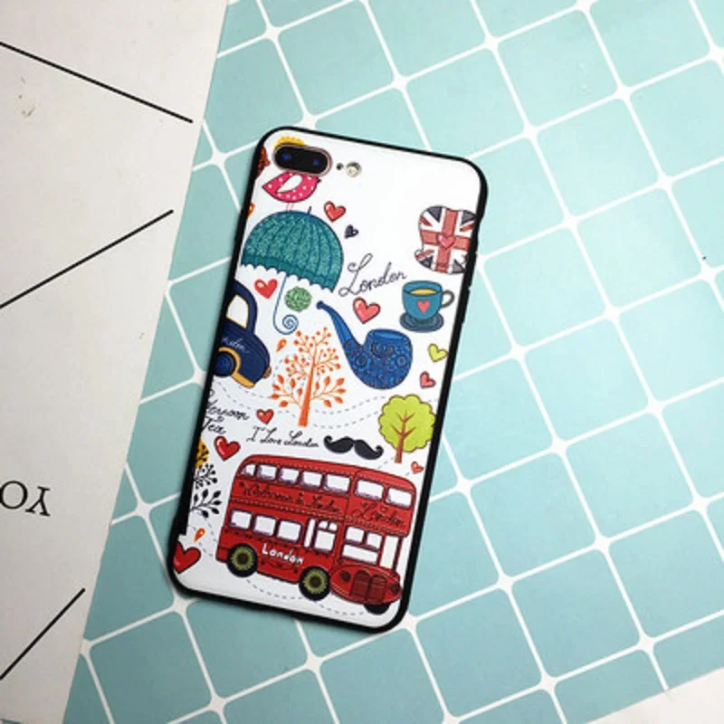 Милый чехол для телефона с объемным тиснением и мультяшным рисунком Xiaomi Redmi Note 4X 6A