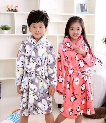 Подарки зима весна теплые детские комбинезоны Детские фланелевые халаты с